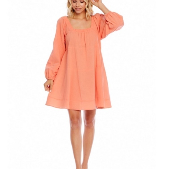 Mudpie RYLAND TIERED DRESS in Pink Coral, New with Tags, Size Small - Picture 2 of 9